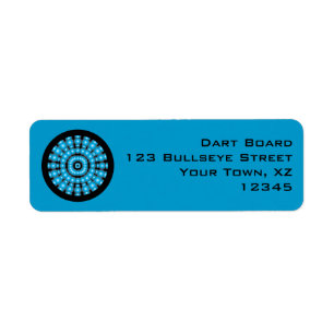 Mod Dartboard Return Address Label