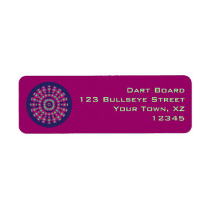 Mod Dartboard Return Address Label