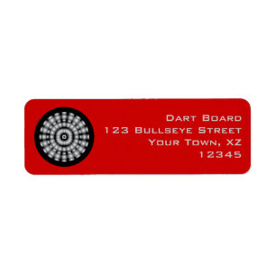 Mod Dartboard Return Address Label