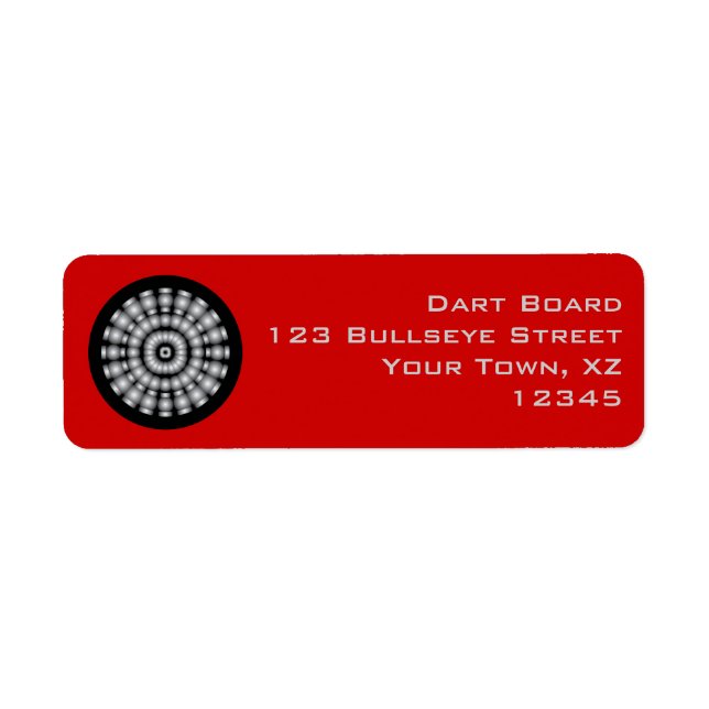 Mod Dartboard Return Address Label (Front)