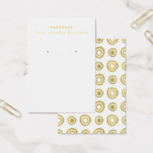 Mod Designer Gold Circles Earring Display Cards