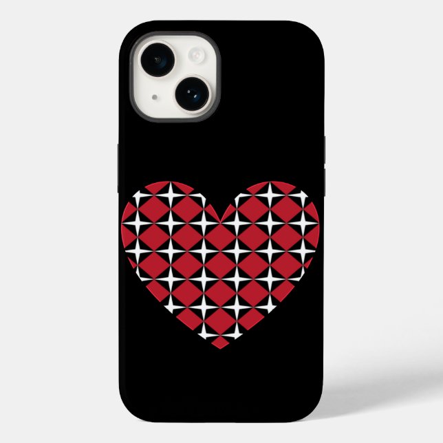 Mod Diamond Heart Case-Mate iPhone Case (Back)