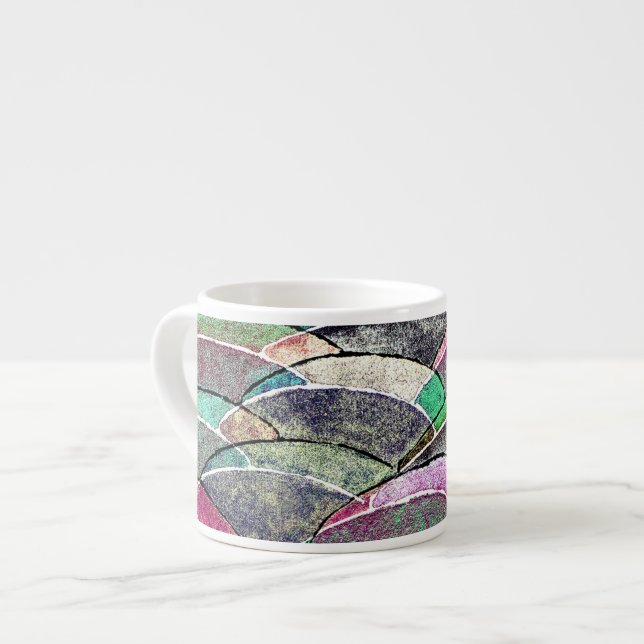 Mod Distressed Texture Espresso Mug (Front Left)