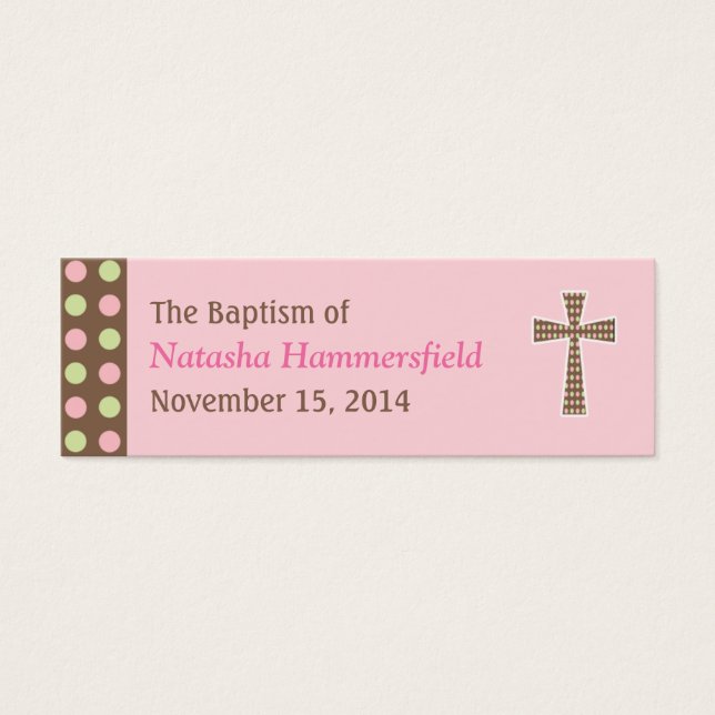 Mod Dots Baptism Small Tag (Front)