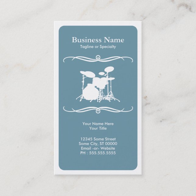 mod drums business card (Front)