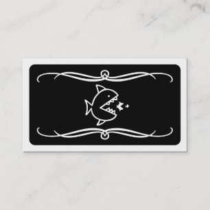mod fish eat fish (colour customisable) business card