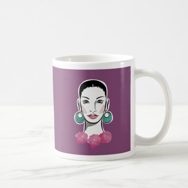 Mod Fleur 1960s Woman Coffee Mug (Right)