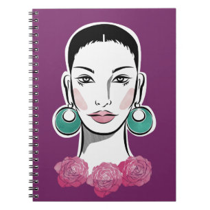 Mod Fleur 1960s Woman Notebook