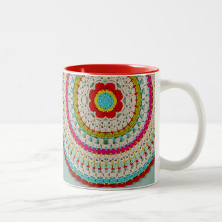 Mod Floral Mandala 11 oz Two-Tone Mug