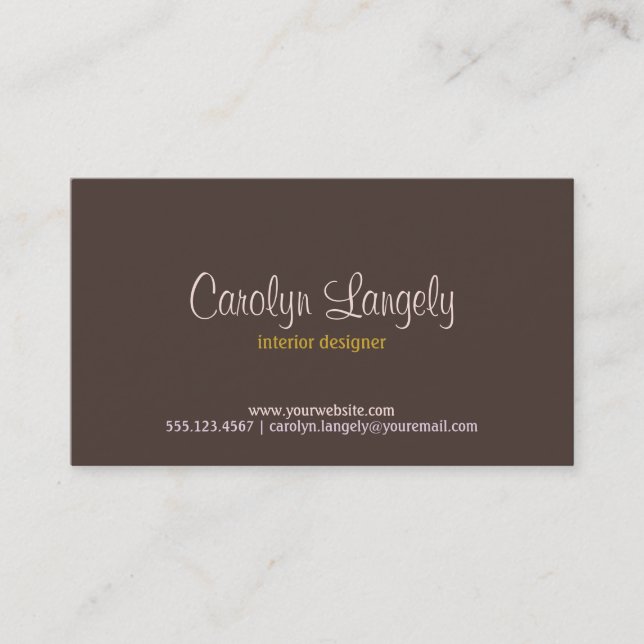 Mod Florals Business Card Design (Front)