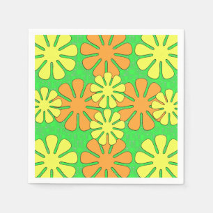 Mod Flower Design Napkin