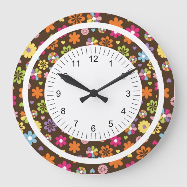 Mod Flower Large Clock (Front)