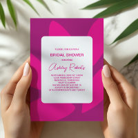 Mod Flower Petals Botanical Fuchsia Bridal Shower