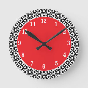 Mod Flower Power Round Clock