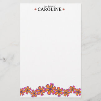 Mod Flowers Personal Stationery