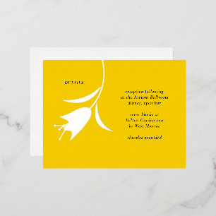 MOD FOIL TULIP WEDDING ENCLOSURE CARD