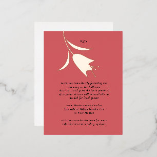 MOD FOIL TULIP WEDDING ENCLOSURE CARD