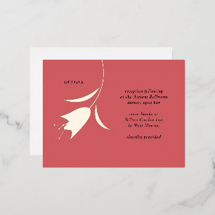 MOD FOIL TULIP WEDDING ENCLOSURE CARD