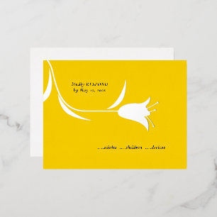 MOD FOIL TULIP WEDDING RSVP CARD