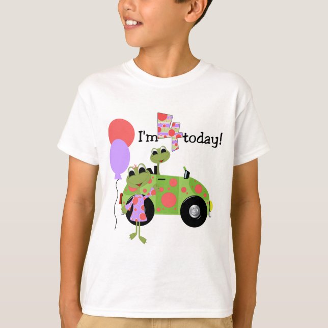 Mod Frogs 4th Birthday Tshirts and Gifts (Front)