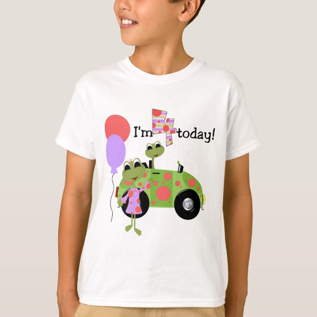 Mod Frogs 4th Birthday Tshirts and Gifts (Front)