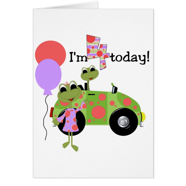 Mod Frogs 4th Birthday Tshirts and Gifts (Front)