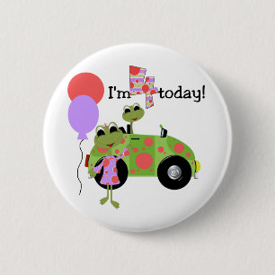 Mod Frogs 4th Birthday Tshirts and Gifts 6 Cm Round Badge