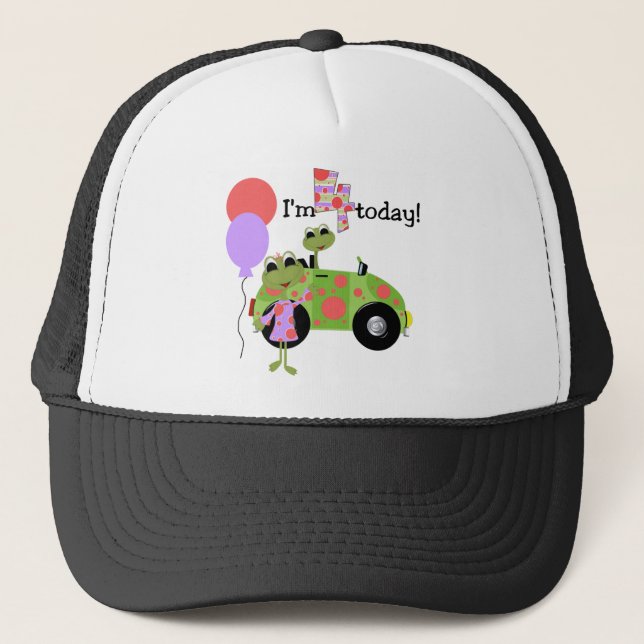 Mod Frogs 4th Birthday Tshirts and Gifts Trucker Hat (Front)