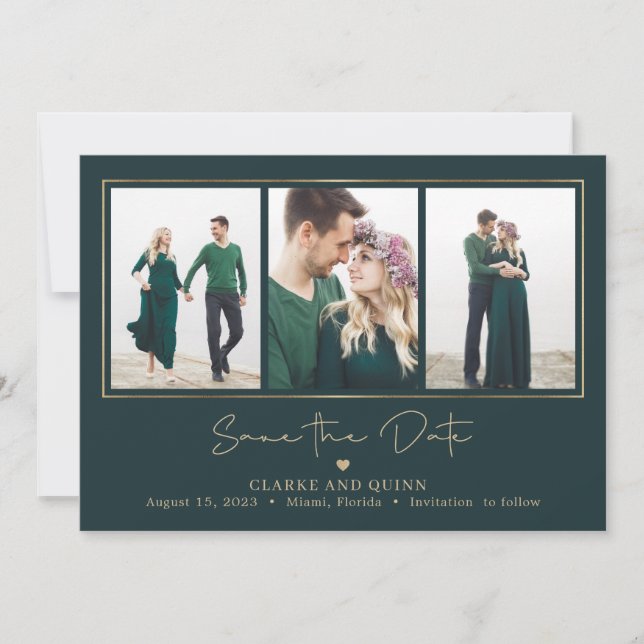 Mod Gallery Editable Colour Save The Date Card (Front)