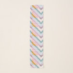 Mod Geo Chevron Graphic Design in Pastel Colours Scarf<br><div class="desc">Add some colour to your outfit with this Mod Geo Chevron Graphic Design in Pastel Colours Scarf.</div>