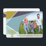 Mod Geometric Hanukkah Menorah Photo Holiday Party Invitation<br><div class="desc">Designed by fat*fa*tin. Easy to customise with your own text,  photo or image. For custom requests,  please contact fat*fa*tin directly. Custom charges apply.

www.zazzle.com/fat_fa_tin
www.zazzle.com/color_therapy
www.zazzle.com/fatfatin_blue_knot
www.zazzle.com/fatfatin_red_knot
www.zazzle.com/fatfatin_mini_me
www.zazzle.com/fatfatin_box
www.zazzle.com/fatfatin_design
www.zazzle.com/fatfatin_ink</div>