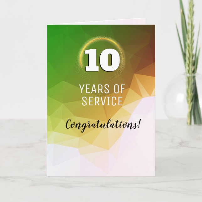 Mod geometric universal employee anniversary card (Front)
