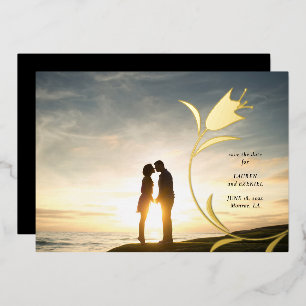 MOD GOLD TULIP WEDDING SAVE THE DATE