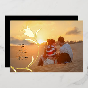 MOD GOLD TULIP WEDDING SAVE THE DATE