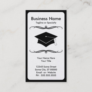 mod grad cap business card