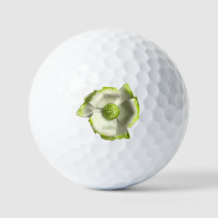 MOD Green Magnolia Flower Customise Logo Floral Golf Balls
