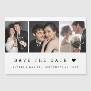 Mod Heart Black White Custom Photo wedding