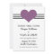Mod Heart Save the Date Invite, Purple