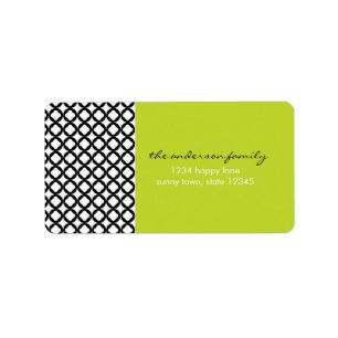 Mod Holiday Address Label Horizontal