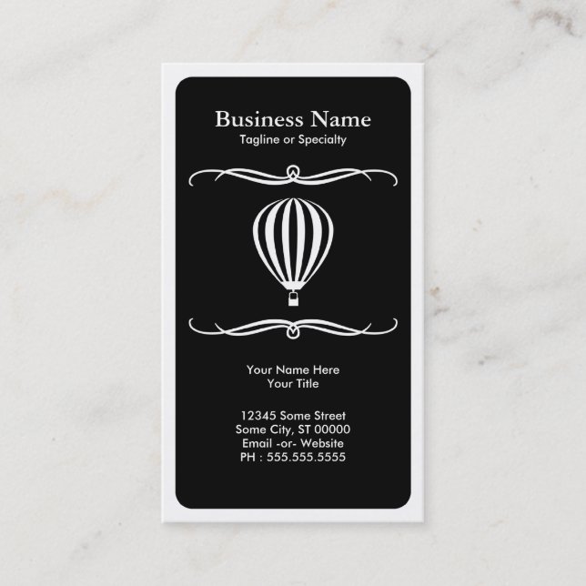 mod hot air balloon business card (Front)