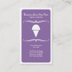 mod ice cream business card