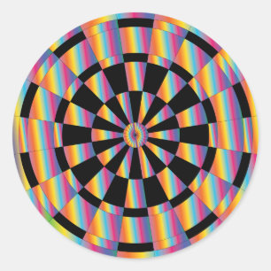 Mod Iridescent Dartboard Classic Round Sticker