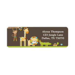 Mod Jungle Safari Return Address Labels