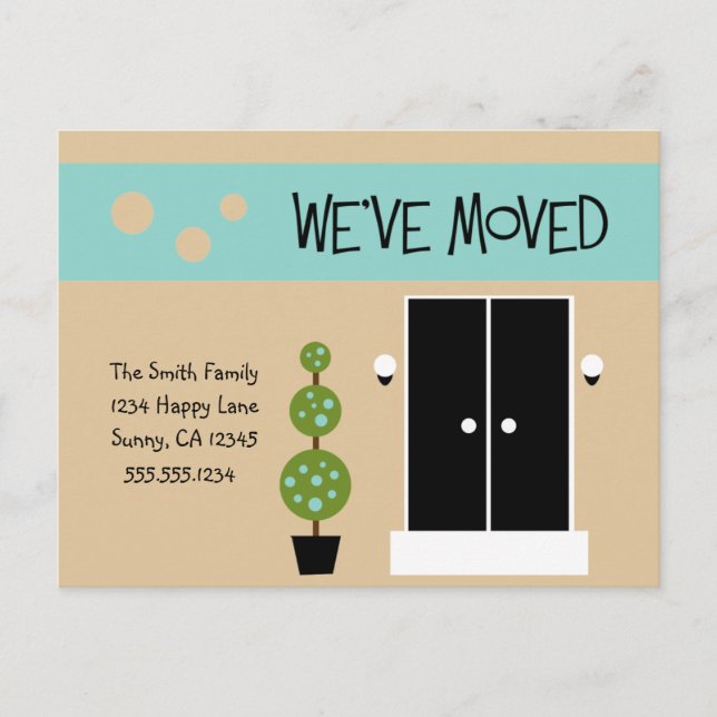 Mod  - Just Moved Announcement Postcard (Front)