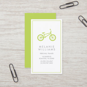 Mod Kiwi Green Bicycle Business Card