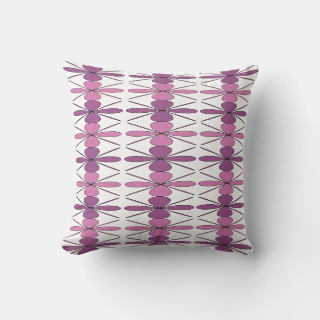 Mod Madness Geometric Pink Cushion (Front)