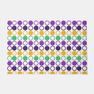 Mod Mardi Gras Dots Doormat