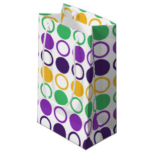 Mod Mardi Gras Dots Small Gift Bag