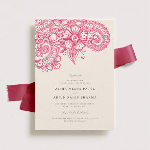 Mod Mehandi Hindu wedding invitations