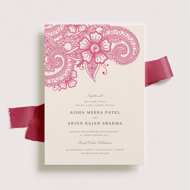Mod Mehandi Hindu wedding invitations (Creator Uploaded)